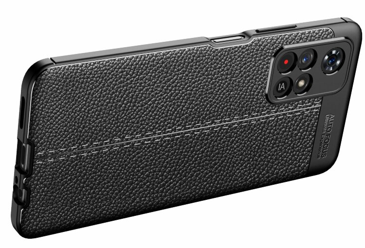 Чехол-накладка Litchi Grain для Xiaomi Poco M4 Pro 5G (черный)