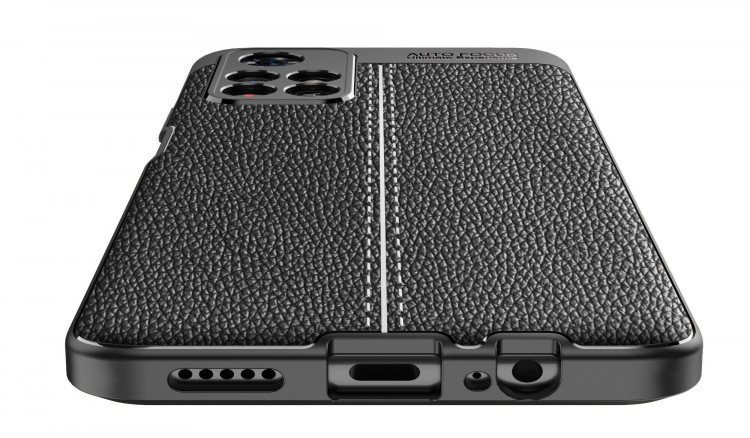 Чехол-накладка Litchi Grain для Xiaomi Poco M4 Pro 5G (черный)