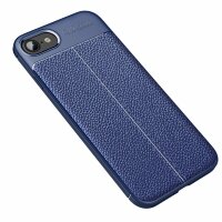Чехол-накладка Litchi Grain для iPhone 8 / iPhone 7 / iPhone SE (2020) / iPhone SE (2022) (темно-синий)