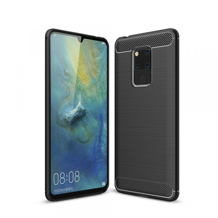 Чехол-накладка Carbon Fibre для Huawei Mate 20X (черный)