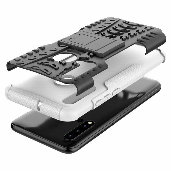 Чехол Hybrid Armor для Huawei P20 lite (2019) / nova 5i (черный + белый) Чехол Hybrid Armor для Huawei P20 lite (2019) / nova 5i (черный + белый)