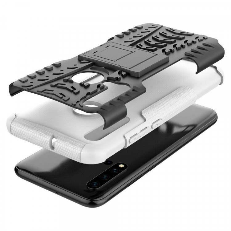 Чехол Hybrid Armor для Huawei P20 lite (2019) / nova 5i (черный + белый)