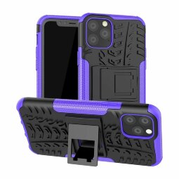 Чехол Hybrid Armor для iPhone 11 Pro (черный + фиолетовый)