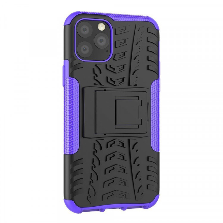 Чехол Hybrid Armor для iPhone 11 Pro (черный + фиолетовый)