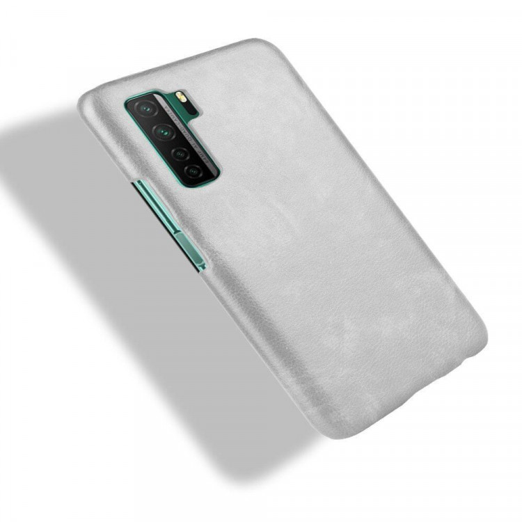 Кожаная накладка-чехол для Honor 30S (CDY-NX9A) (серый)