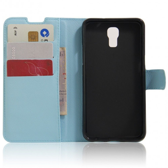 Чехол с визитницей для LG X Screen (голубой) Чехол с визитницей для LG X Screen (голубой)