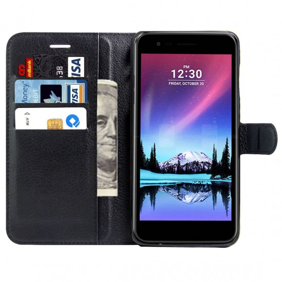 Чехол с визитницей для LG K8 (2017) X300 / M200N (черный)