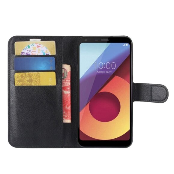 Чехол с визитницей для LG Q6 / LG Q6a / LG Q6+ (черный) Чехол с визитницей для LG Q6 / LG Q6a / LG Q6+ (черный)