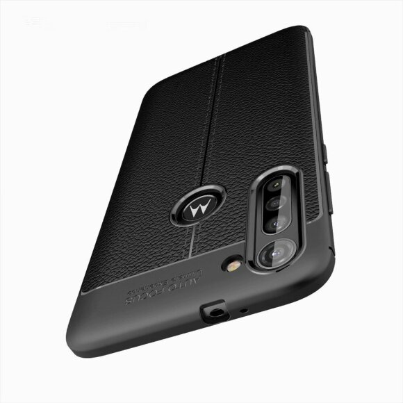 Чехол-накладка Litchi Grain для Motorola Moto G8 Power (черный) Чехол-накладка Litchi Grain для Motorola Moto G8 Power (черный)