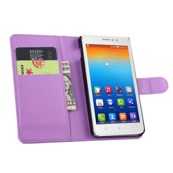 Чехол с визитницей для Lenovo S850 (фиолетовый) Чехол с визитницей для Lenovo S850 (фиолетовый)