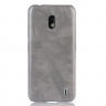 Кожаная накладка-чехол для Nokia 2.2 (серый)