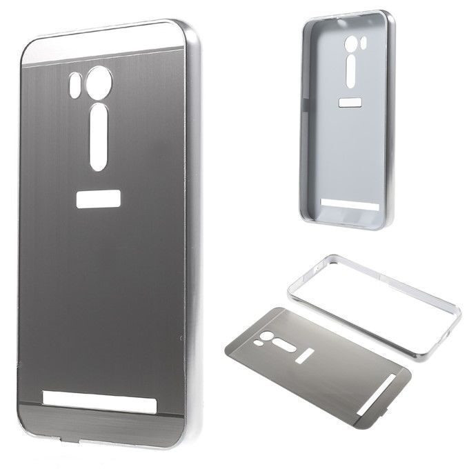 Алюминиевый бампер-чехол для ASUS ZenFone Go ZB551KL (серебряный)