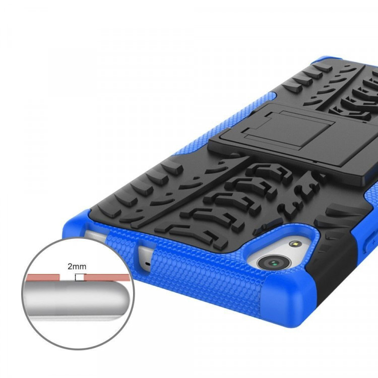 Чехол Hybrid Armor для Sony Xperia XA1 Ultra (черный + голубой)