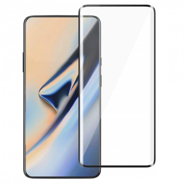 Защитное стекло 3D для OnePlus 7 Pro / 7T Pro (черный)