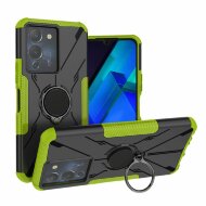 Чехол Armor Shockproof Ring Holder для Infinix NOTE 12 G96 (черный + зеленый) Чехол Armor Shockproof Ring Holder для Infinix NOTE 12 G96 (черный + зеленый)