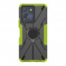 Чехол Armor Shockproof Ring Holder для Infinix NOTE 12 G96 (черный + зеленый)