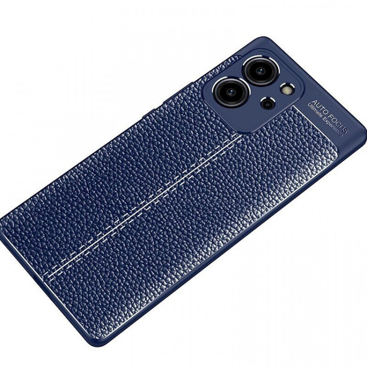 Чехол-накладка Litchi Grain для Honor 80 SE (темно-синий)