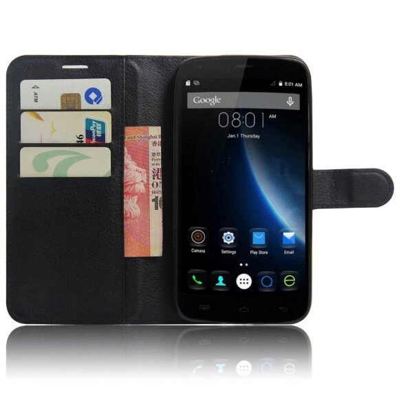 Чехол с визитницей для DOOGEE T6 / T6 Pro (черный) Чехол с визитницей для DOOGEE T6 / T6 Pro (черный)