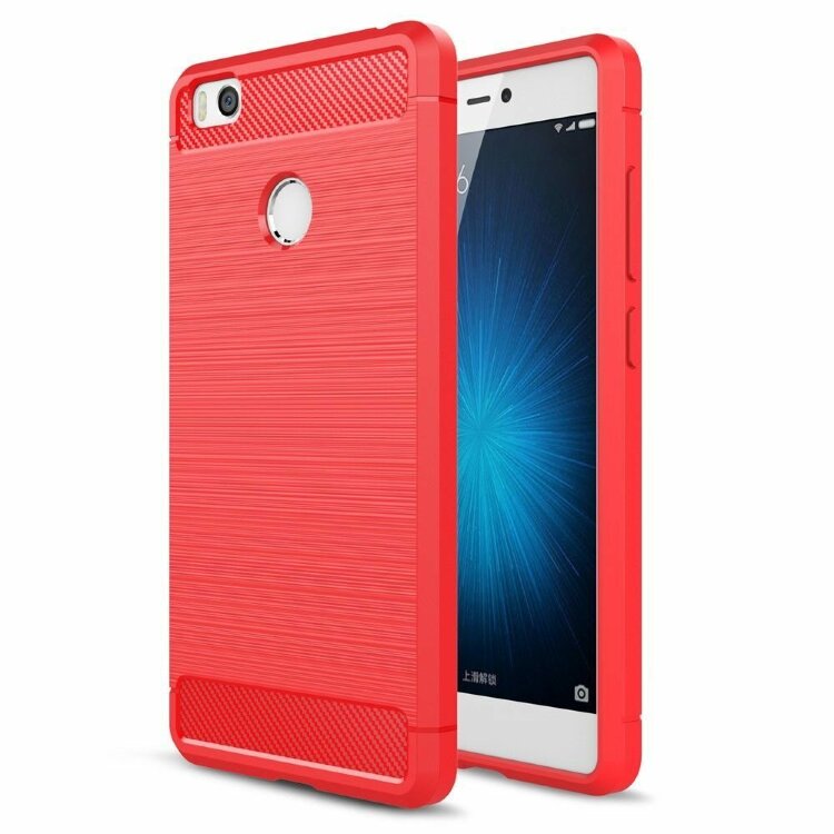 Чехол-накладка Carbon Fibre для Xiaomi Mi4s (красный)