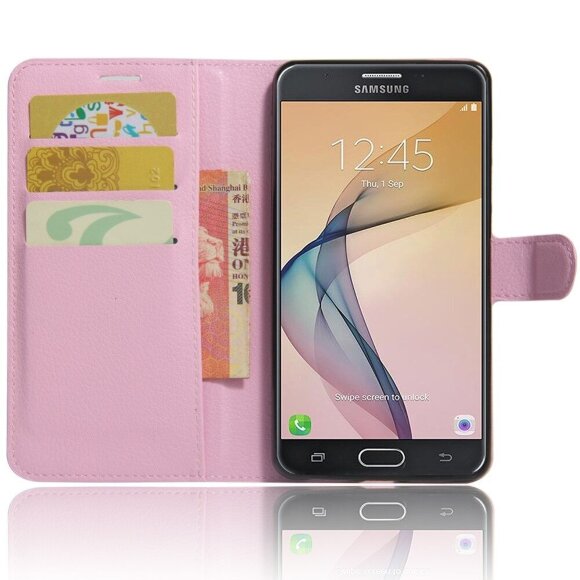 Чехол с визитницей для Samsung Galaxy J7 Prime SM-G610F/DS (розовый) (On7 2016 SM-G6100) Чехол с визитницей для Samsung Galaxy J7 Prime SM-G610F/DS (розовый) (On7 2016 SM-G6100)