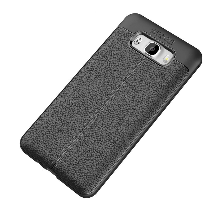 Чехол-накладка Litchi Grain для Samsung Galaxy J5 (2016) (черный)