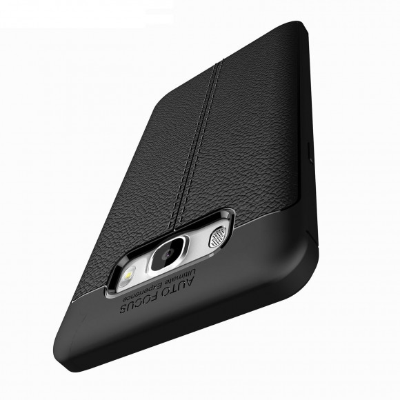Чехол-накладка Litchi Grain для Samsung Galaxy J5 (2016) (черный)