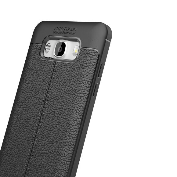 Чехол-накладка Litchi Grain для Samsung Galaxy J5 (2016) (черный)