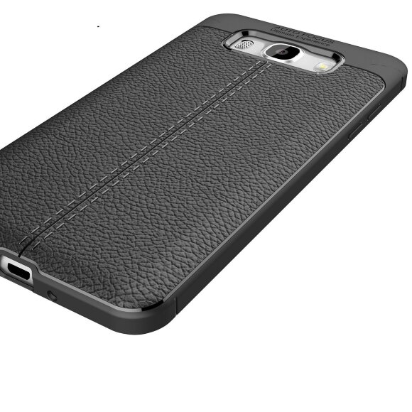 Чехол-накладка Litchi Grain для Samsung Galaxy J5 (2016) (черный)