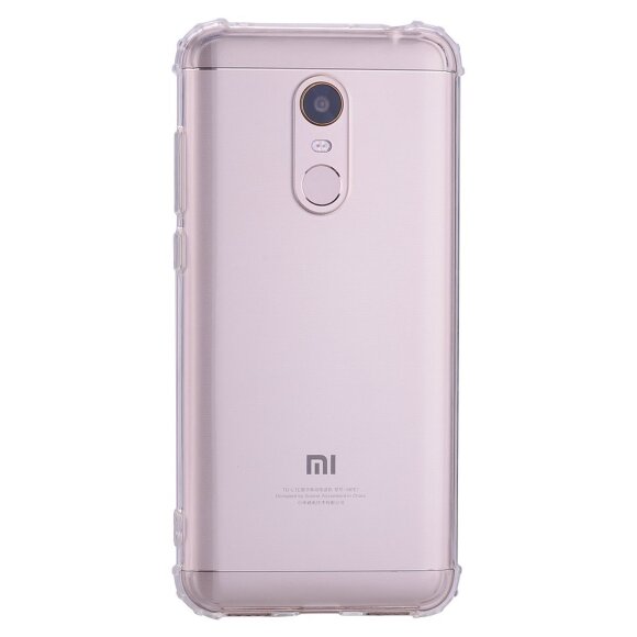 Силиконовый чехол с усиленными бортиками для Xiaomi Redmi 5 (прозрачный) Силиконовый чехол с усиленными бортиками для Xiaomi Redmi 5 (прозрачный)