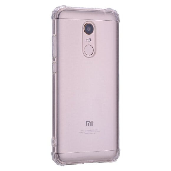 Силиконовый чехол с усиленными бортиками для Xiaomi Redmi 5 (прозрачный) Силиконовый чехол с усиленными бортиками для Xiaomi Redmi 5 (прозрачный)