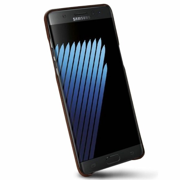 Кожаная накладка LENUO для Samsung Galaxy Note 7 (коричневый)