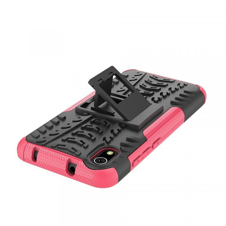 Чехол Hybrid Armor для Xiaomi Redmi 7A (черный + розовый)
