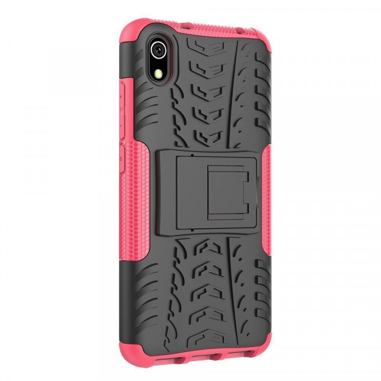 Чехол Hybrid Armor для Xiaomi Redmi 7A (черный + розовый)