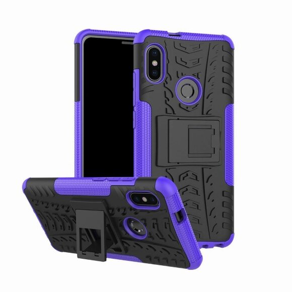 Чехол Hybrid Armor для Xiaomi Redmi Note 5 / 5 Pro (черный + фиолетовый)