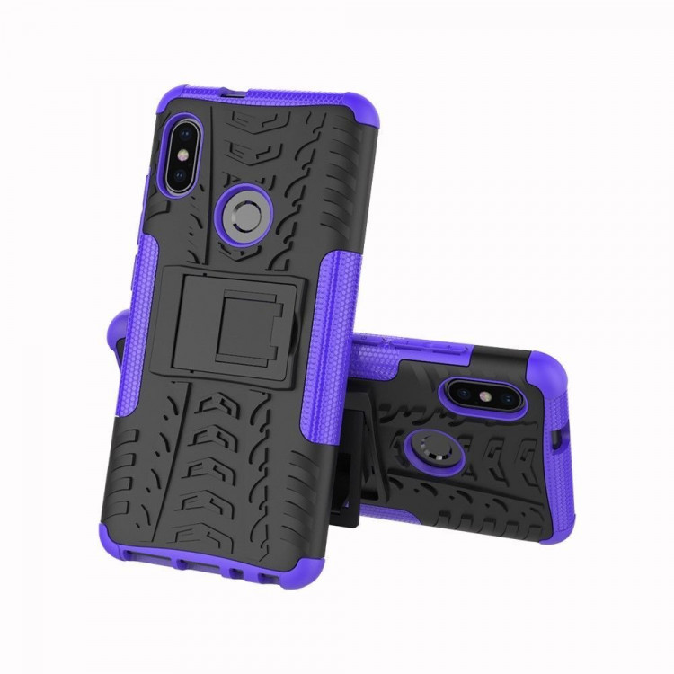 Чехол Hybrid Armor для Xiaomi Redmi Note 5 / 5 Pro (черный + фиолетовый)