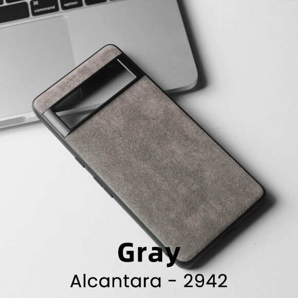 Чехол из алькантары для Google Pixel 7a (серый)