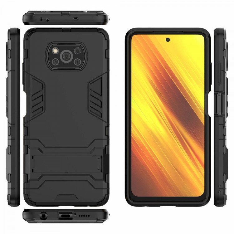Чехол Duty Armor для Xiaomi Poco X3 NFC / Poco X3 / Poco X3 Pro (черный)
