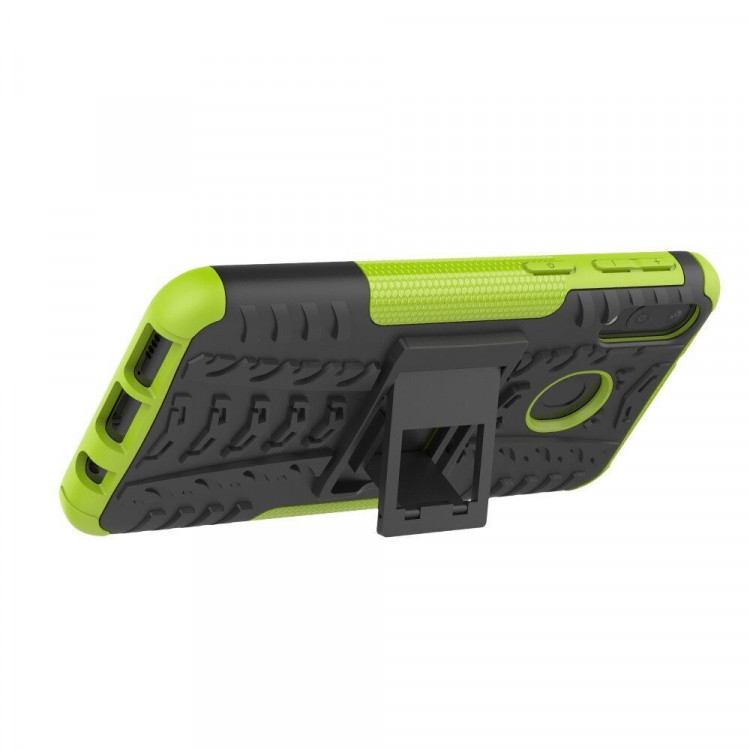 Чехол Hybrid Armor для Samsung Galaxy M20 (черный + зеленый)