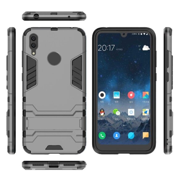 Чехол Duty Armor для Huawei Y7 (2019) / Y7 Prime (2019) (серый)