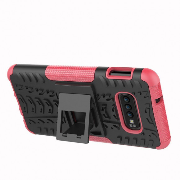 Чехол Hybrid Armor для Samsung Galaxy S10e (черный + розовый)