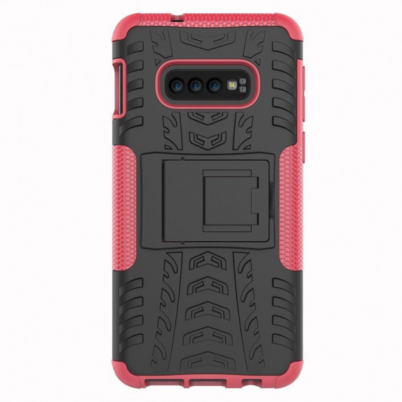 Чехол Hybrid Armor для Samsung Galaxy S10e (черный + розовый)