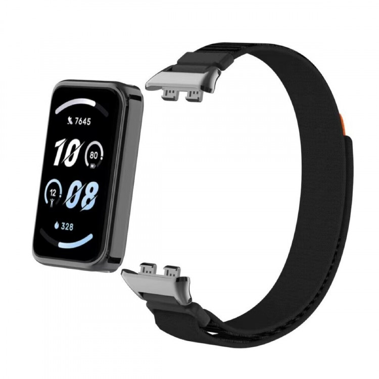 Ремешок с нейлоновой петлей для Honor Band 9 (черный)