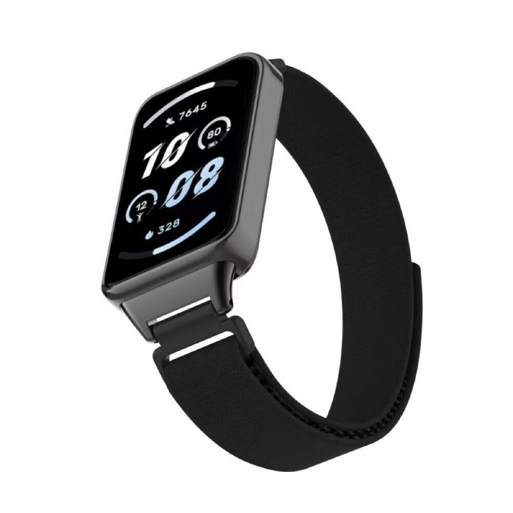 Ремешок с нейлоновой петлей для Honor Band 9 (черный)