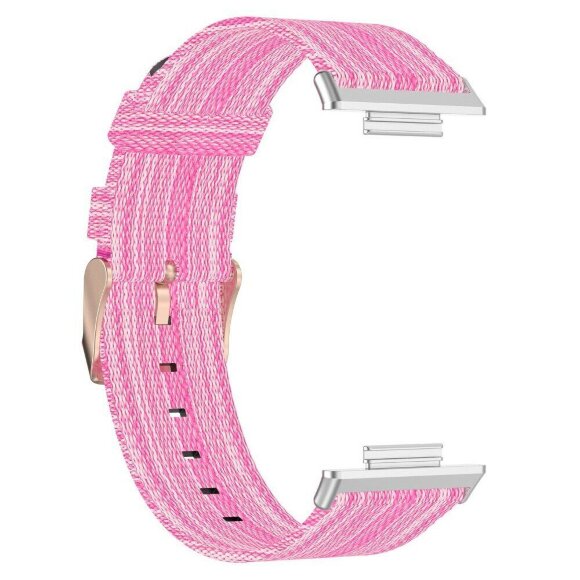 Нейлоновый ремешок с разноцветным плетением для Huawei Watch Fit 2 (розовый) Нейлоновый ремешок с разноцветным плетением для Huawei Watch Fit 2 (розовый)