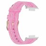 Нейлоновый ремешок с разноцветным плетением для Huawei Watch Fit 2 (розовый)