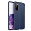Чехол-накладка Litchi Grain для Samsung Galaxy S20 FE (темно-синий)