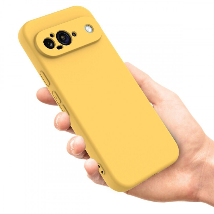 Силиконовый чехол Mobile Shell для Google Pixel 9 (желтый)