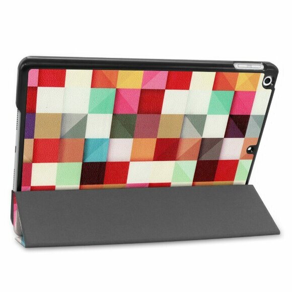 Планшетный чехол для Apple iPad 10.2 (Colorful Squares) с магнитом