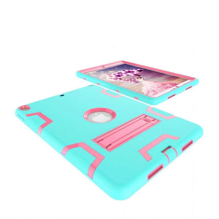 Гибридный TPU чехол для Apple iPad Pro 10.5 / iPad Air (2019) (голубой + розовый)