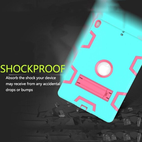 Гибридный TPU чехол для Apple iPad Pro 10.5 / iPad Air (2019) (голубой + розовый) Гибридный TPU чехол для Apple iPad Pro 10.5 / iPad Air (2019) (голубой + розовый)